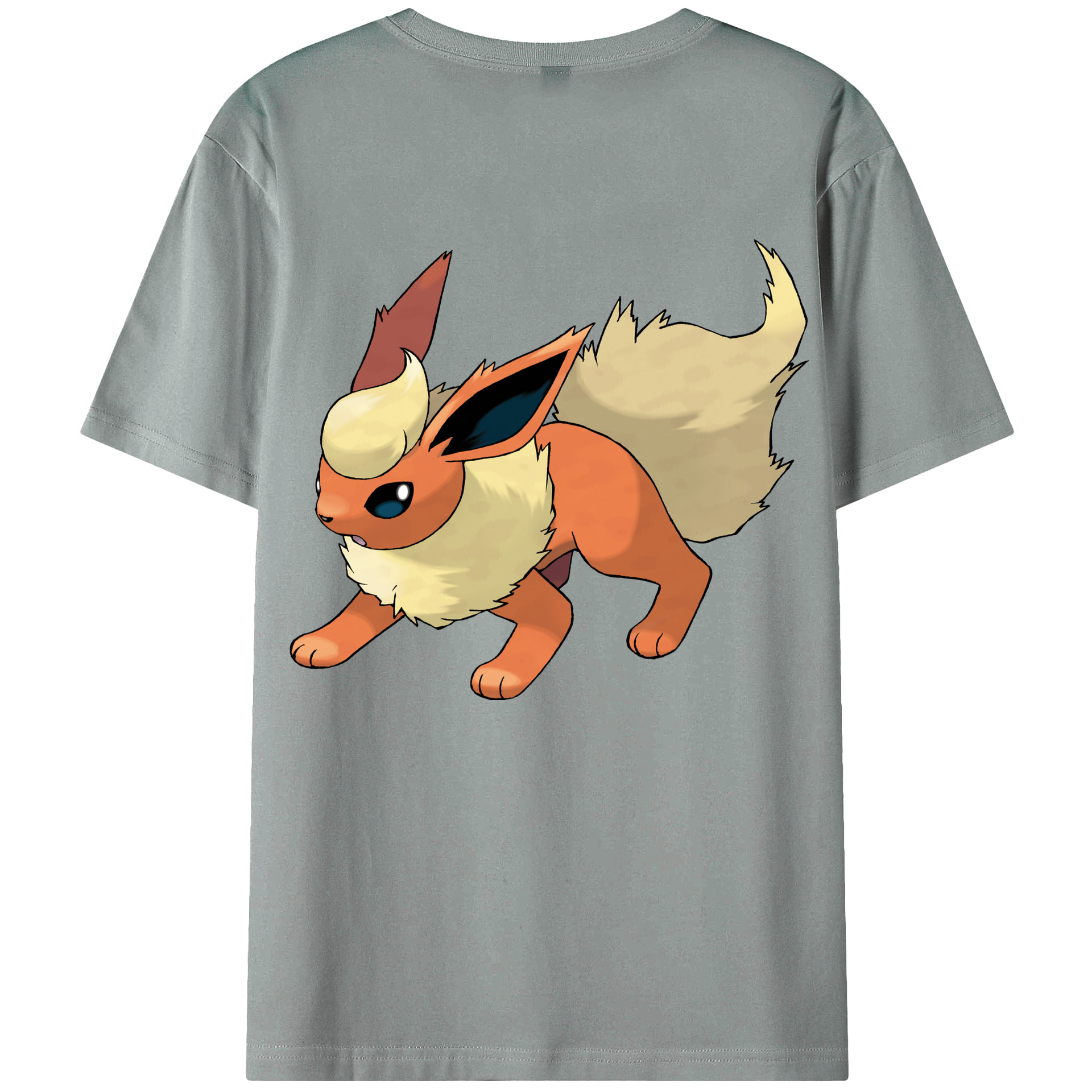 （画像用） ポケットモンスター Pokémon 綿100％ メンズ半袖Tシャツ（バックプリント） 通気性